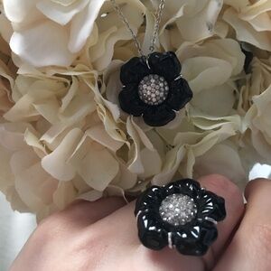 Gorgeous authentic Swarovski ring and necklace set